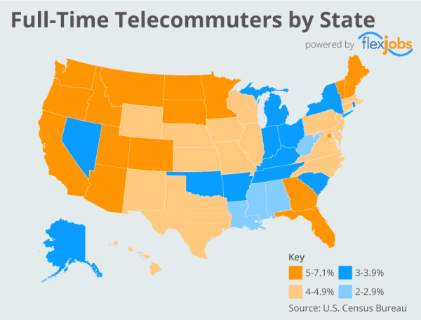 2015-map-Full-Time-Telecommuters-by-State-by-FlexJobs-600x-400